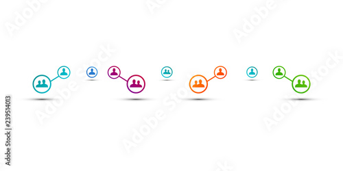 utenti, clienti, icone, vettoriale, 