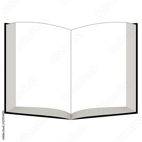 open book mockup, vector te...
