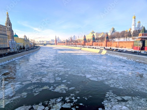 Frozen Moscow River.