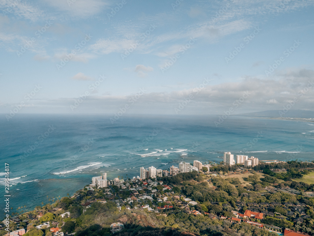 Honolulu as seen from the top of Diamond Head Crater