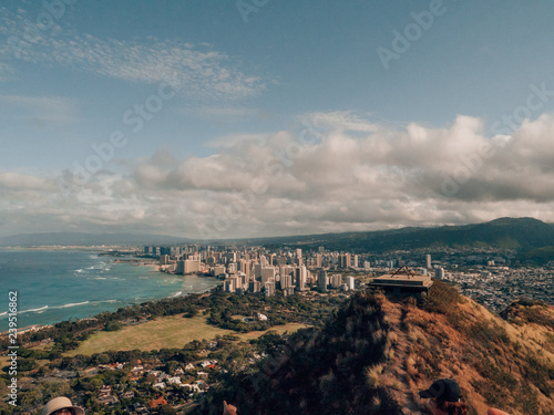 Honolulu as seen from the top of Diamond Head Crater