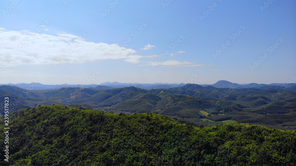 Beautiful and spectacular views of the mighty valley and the aerial view background.