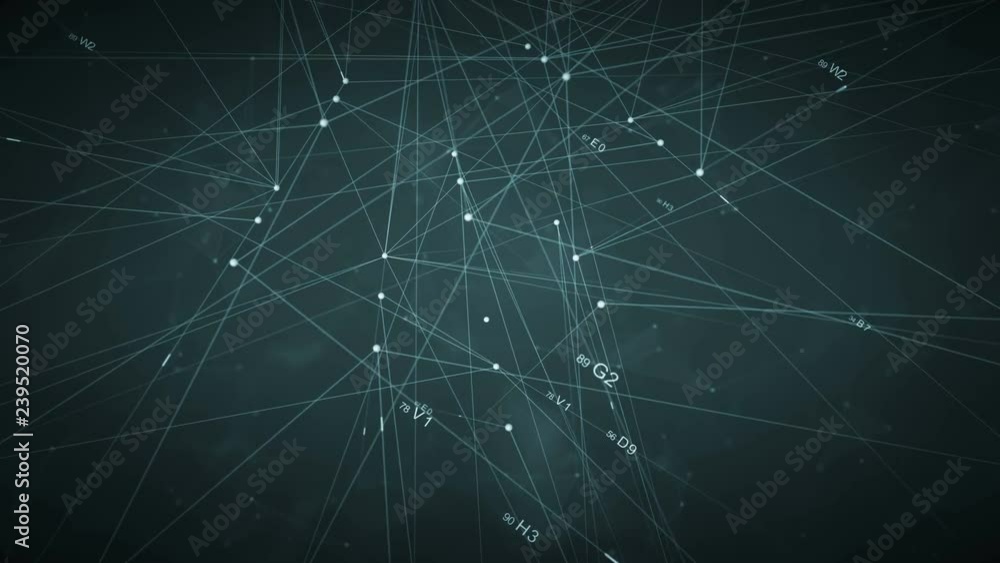 Connecting network.Technological futuristic net cyberspace.Geometrical lines dots with HUD elements digital code text.Plexus background.Green.Type 2 Connecting network.Technological futuristic net cyberspace.Geometrical lines dots with HUD elements digital code text.Plexus background.Green.Type 2