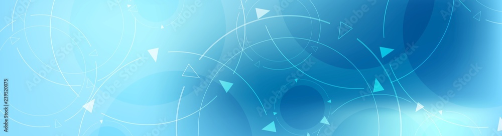 Abstract blue minimal technology banner design