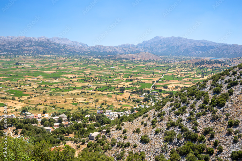 Lasithi plateau on the island of Crete in Greece.