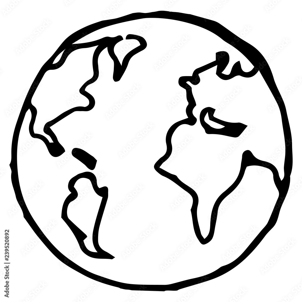 Globe icon. Vector illustration of a globe. Hand drawn globe, planet, earth. Globe icon. Vector illustration of a globe. Hand drawn globe, planet, earth.