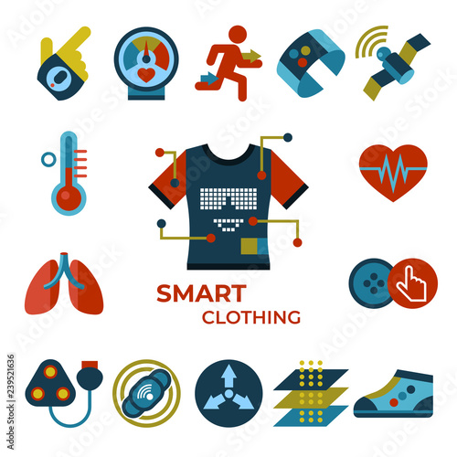 Digital vector smart clothes fashion gadget