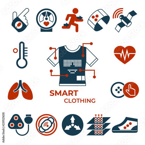 Digital vector smart clothes fashion gadget