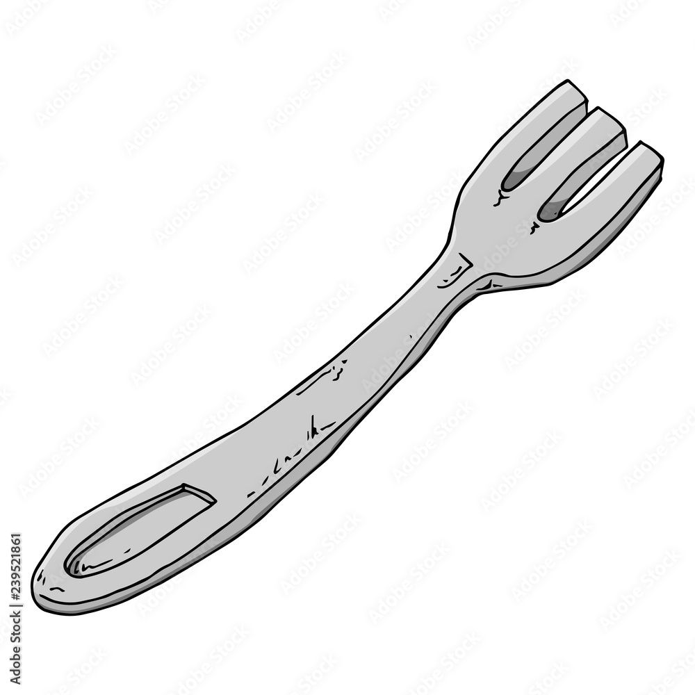 Fork icon. Vector illustration of a fork. Hand drawn fork. Fork icon. Vector illustration of a fork. Hand drawn fork.