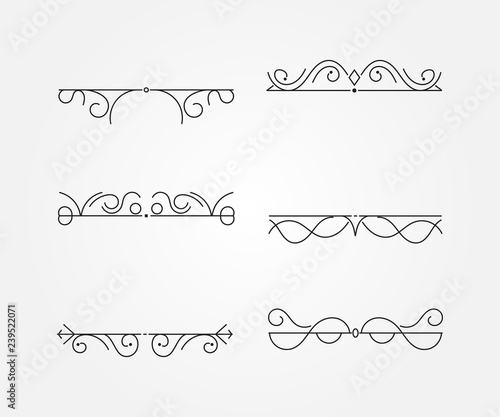 Set of vintage frames. Vect...