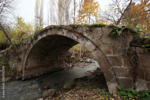 historic stone bridge in the forest