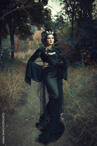 Model is posing as a dark spirit © Kateryna