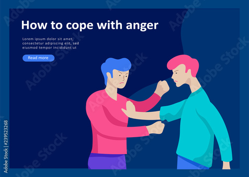 Set of Landing page templates for psyhology mental problems, depression panic attacks, paranoia anger control, relationship family conflict, stress and misunderstanding, group psychotherapy photo