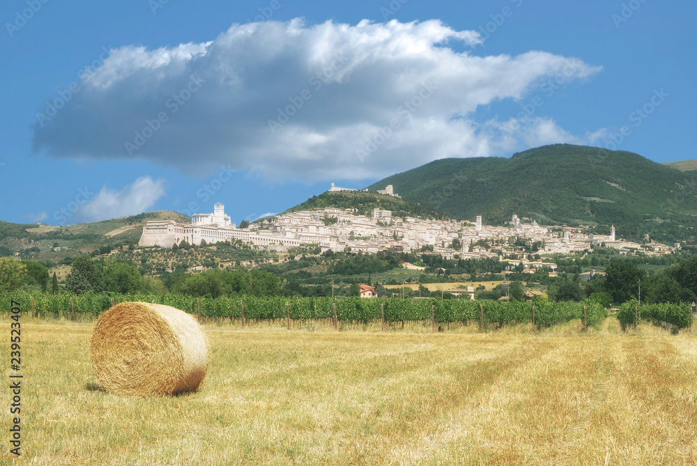 der berühmte Pilger-und Wallfahrtsort Assisi in Umbrien,Italien