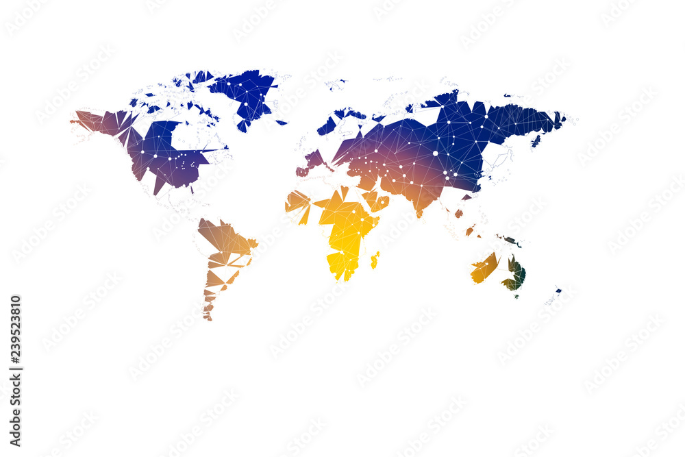 Fototapeta premium map in screen