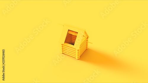 Yellow Water Well covered 3d illustration 