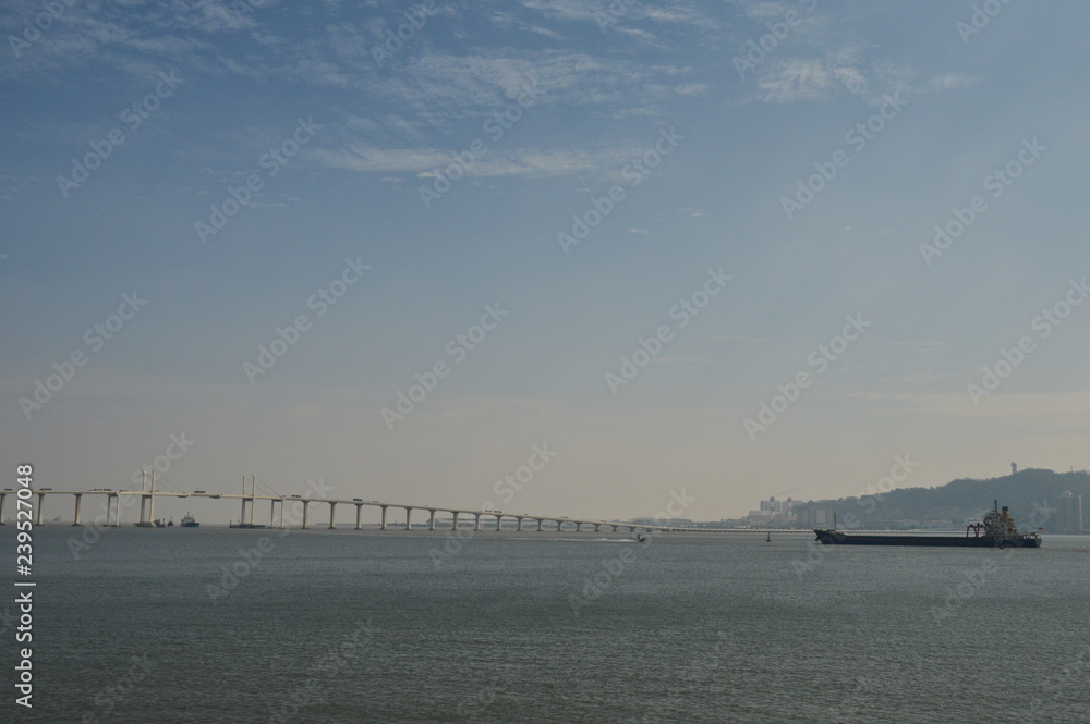 pont Port Macao Chine Mer bateau transport Asie pont Port Macao Chine Mer bateau transport Asie