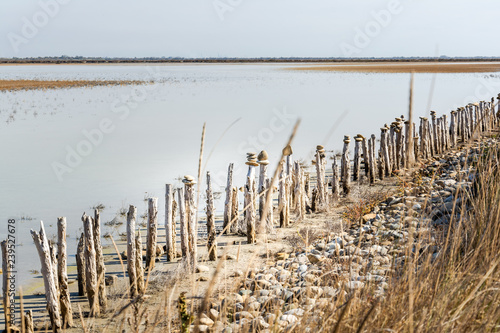 Salz in der Camargue Holz