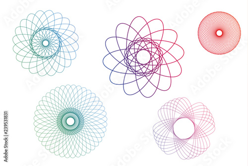 Spirograph style line background photo