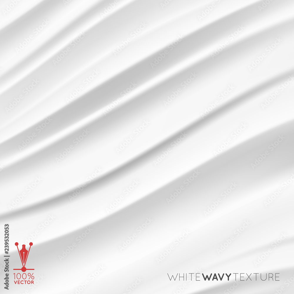 White creamy texture. Wavy background.