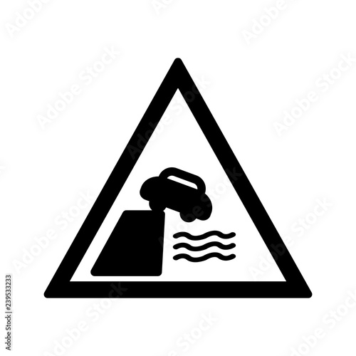 Vector Road leads on to quay or river bank Icon