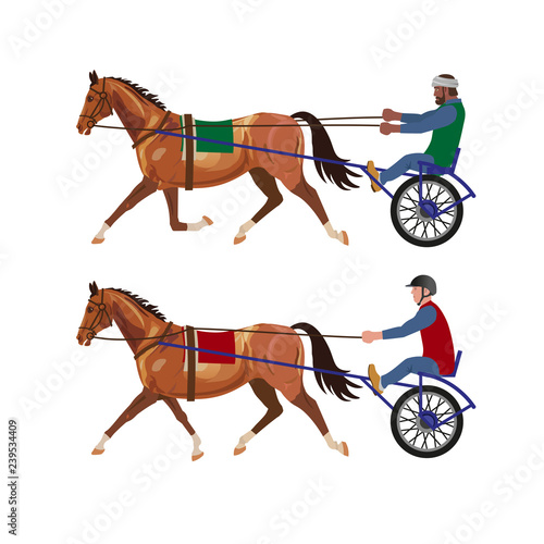 Harness racing vector
