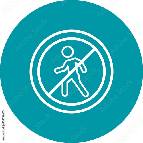 Vector No entry for pedestrians Icon