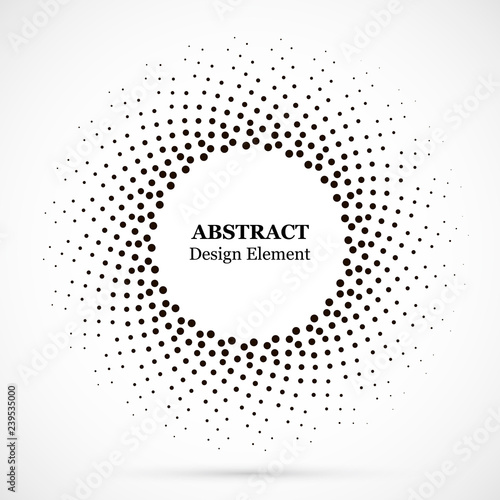 Halftone dotted background circularly distributed. Halftone effect vector pat...