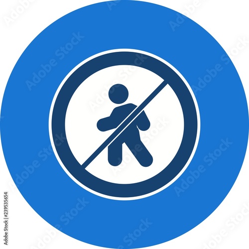 Vector No entry for pedestrians Icon