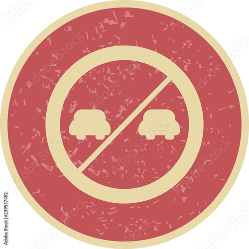 Vector Overtaking prohibited Icon