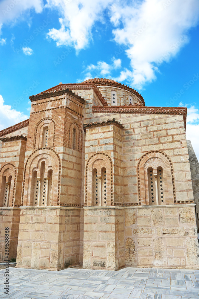 the old Daphni monastery in Athens Greece - religious greek landmarks  