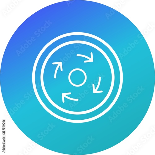 Vector Compulsory roundabout Icon