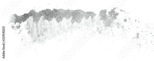 Abstract watercolor background hand-drawn on paper. Volumetric smoke elements. Neutral Gray color. For design, web, card, text, decoration, surfaces. photo