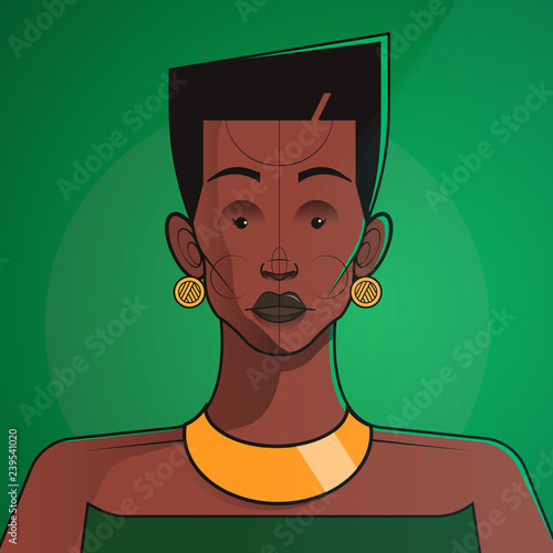Illustration of fashionable woman