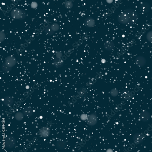 Winter snowflakes seamless pattern vector illustration