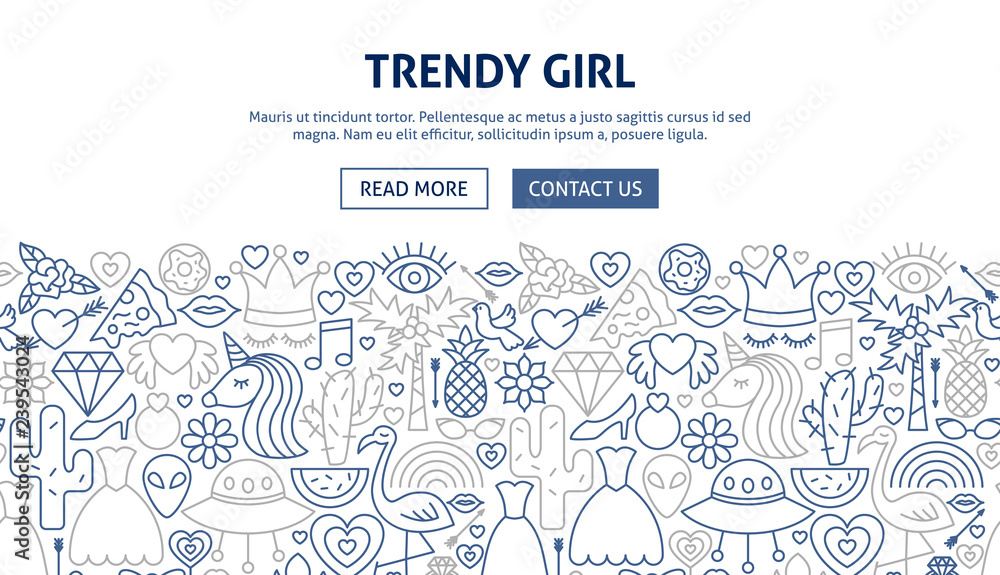 Trendy Girl Banner Design