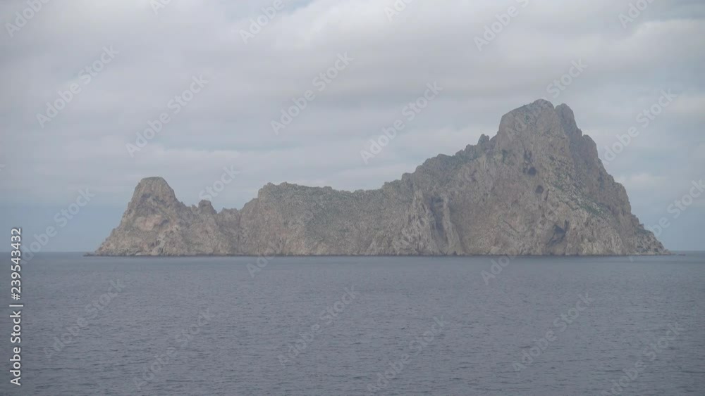 The island of Es vedra sailing on a boat The island of Es vedra sailing on a boat