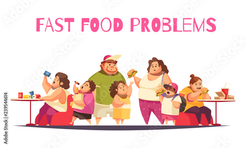 Fast Food Problems Concept