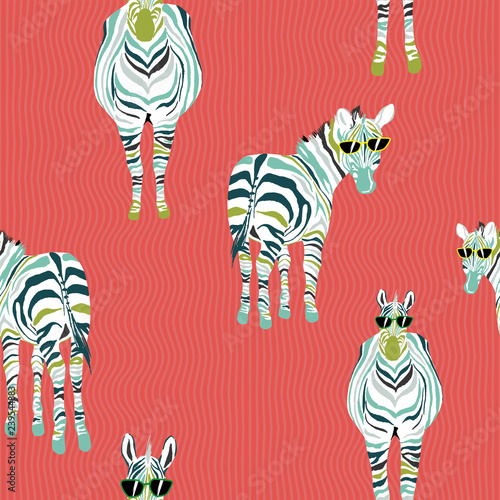 Abstract pattern fashion horse zebra background