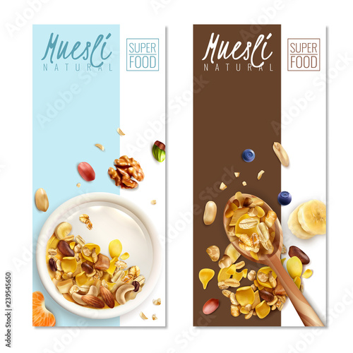 Muesli Banners Realistic 