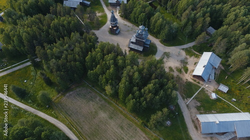 aerial view of park
