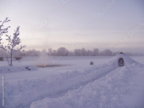 cold winter in Arjeplog, North of Sweden