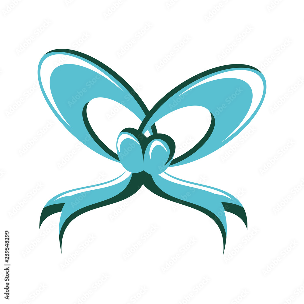 ribbon decorative bow isolated icon ribbon decorative bow isolated icon