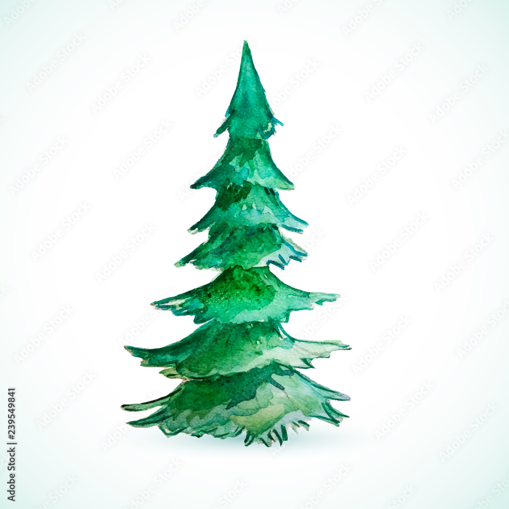 Fototapeta premium Christmas color tree holiday card season