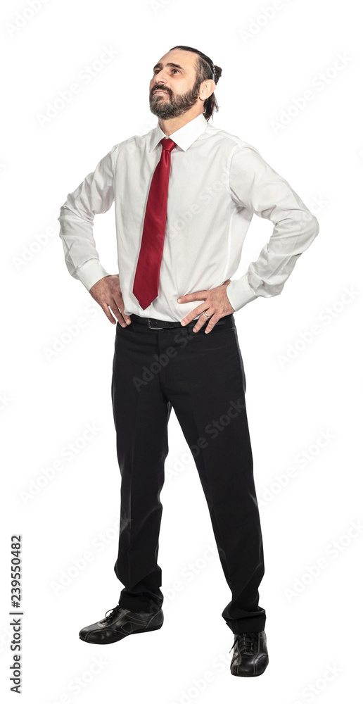 happy businessman on white happy businessman on white