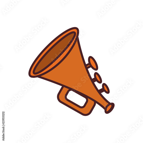 trumpet instrument isolated icon