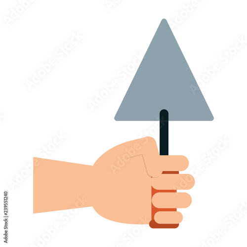 Hand with tool
