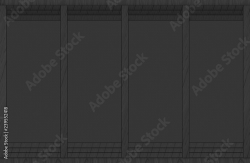 3d rendering. luxury empty dark black wood panel wall background.