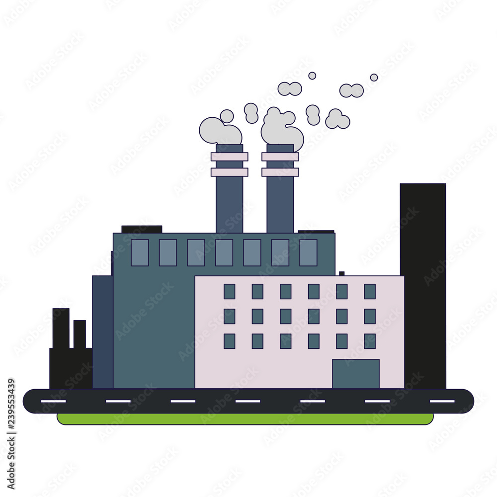 Obraz premium Factory on the street