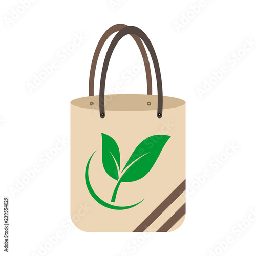 Ecology concept,eco-friendly fabric bag ideas.Vector illustration